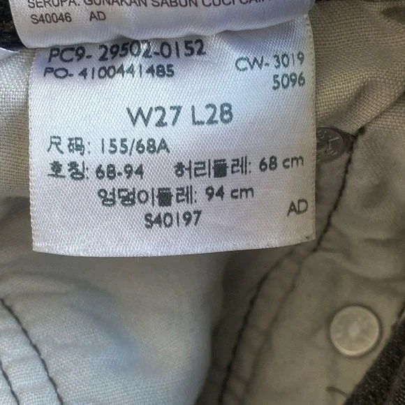 Levis 501 S High-Rise Grunge Button Fly Distressed Black Jeans W27 L28 - Picture 10 of 11